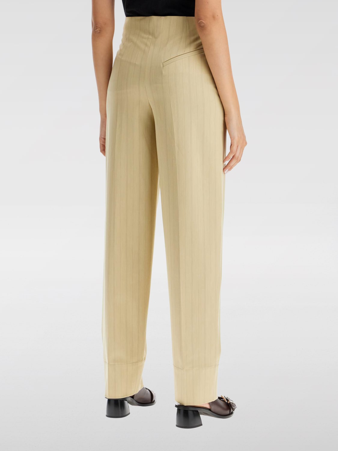 Giglio Pantalone Ganni in misto viscosa Comprare a buon mercato