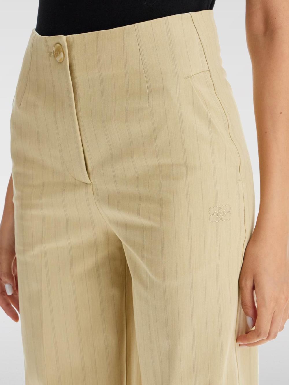 Giglio Pantalone Ganni in misto viscosa Comprare a buon mercato