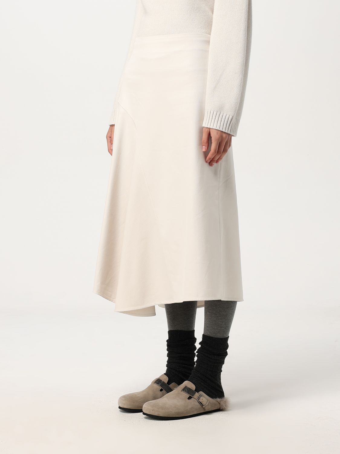 Giglio Gonna midi Brunello Cucinelli in cotone stretch Latest stili