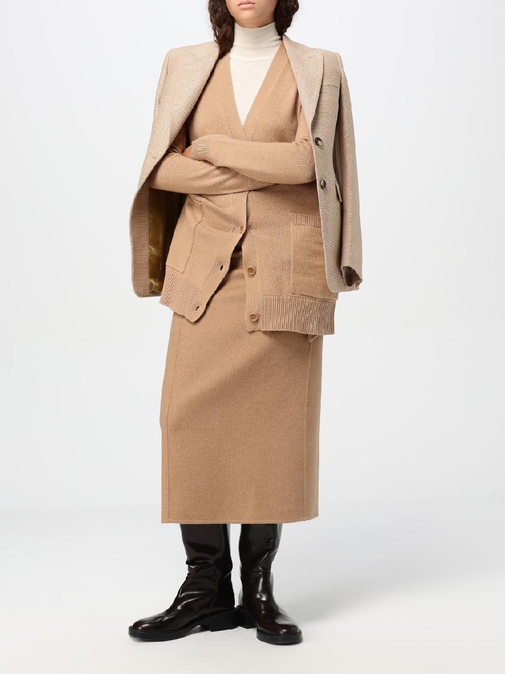 Giglio Gonna Max Mara in lana di cammello Pezzi Unici