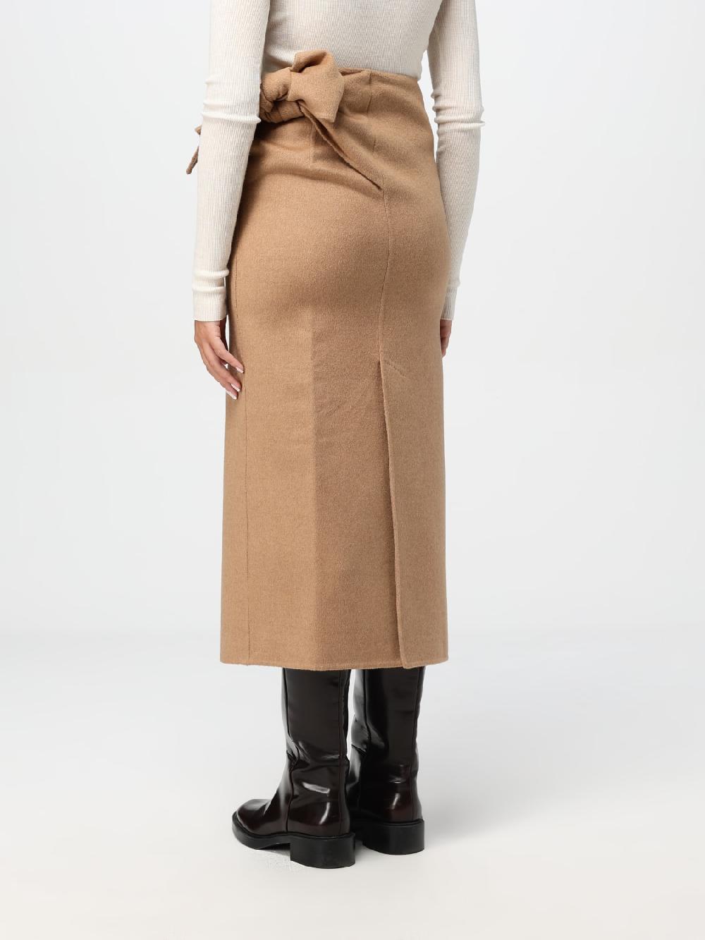 Giglio Gonna Max Mara in lana di cammello Pezzi Unici