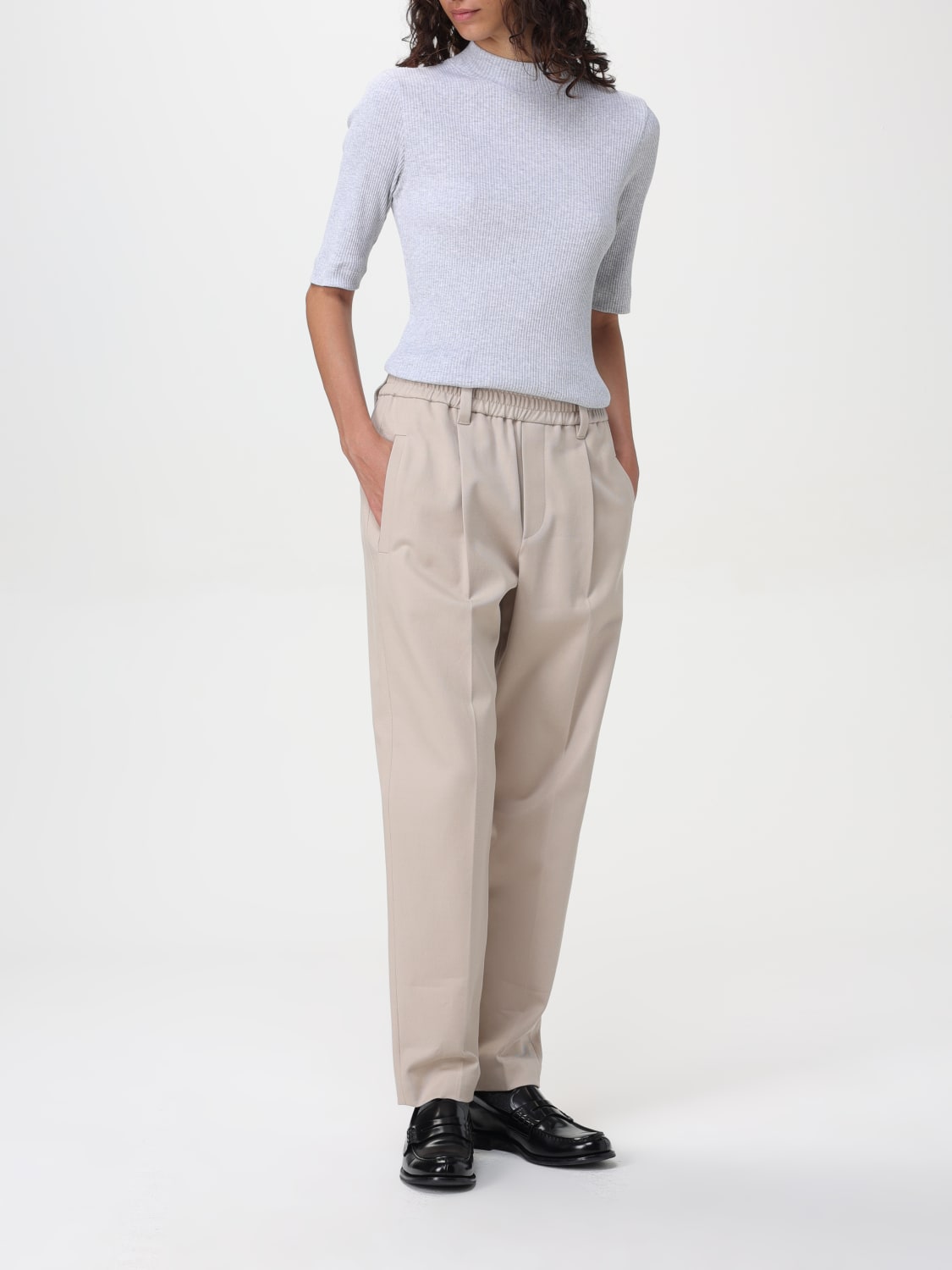 Giglio Pantalone Brunello Cucinelli in cotone Acquista Ora