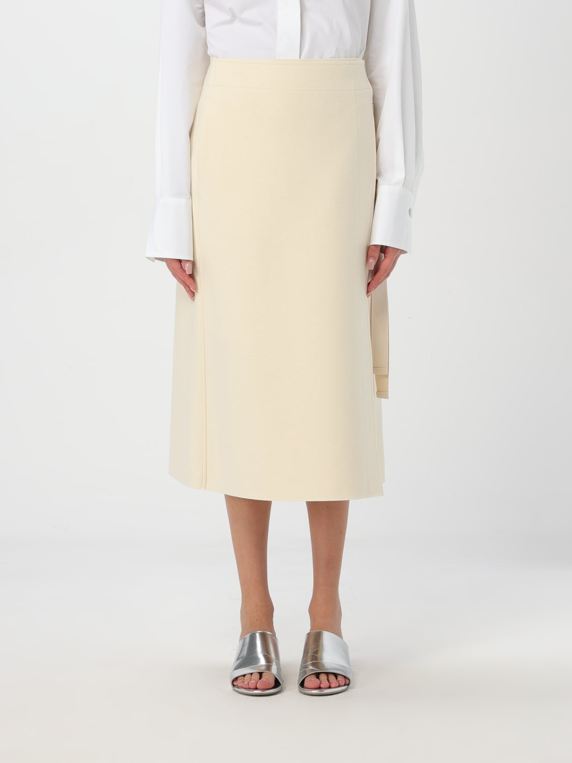 Giglio Gonna midi Jil Sander in misto lana Negozio online di fabbrica