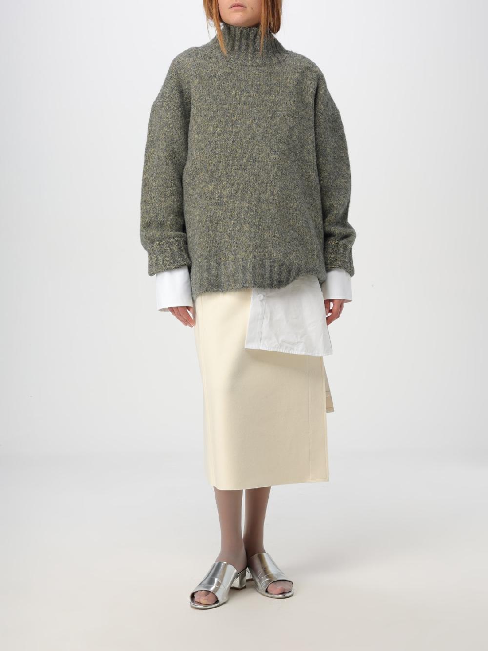 Giglio Gonna midi Jil Sander in misto lana Negozio online di fabbrica