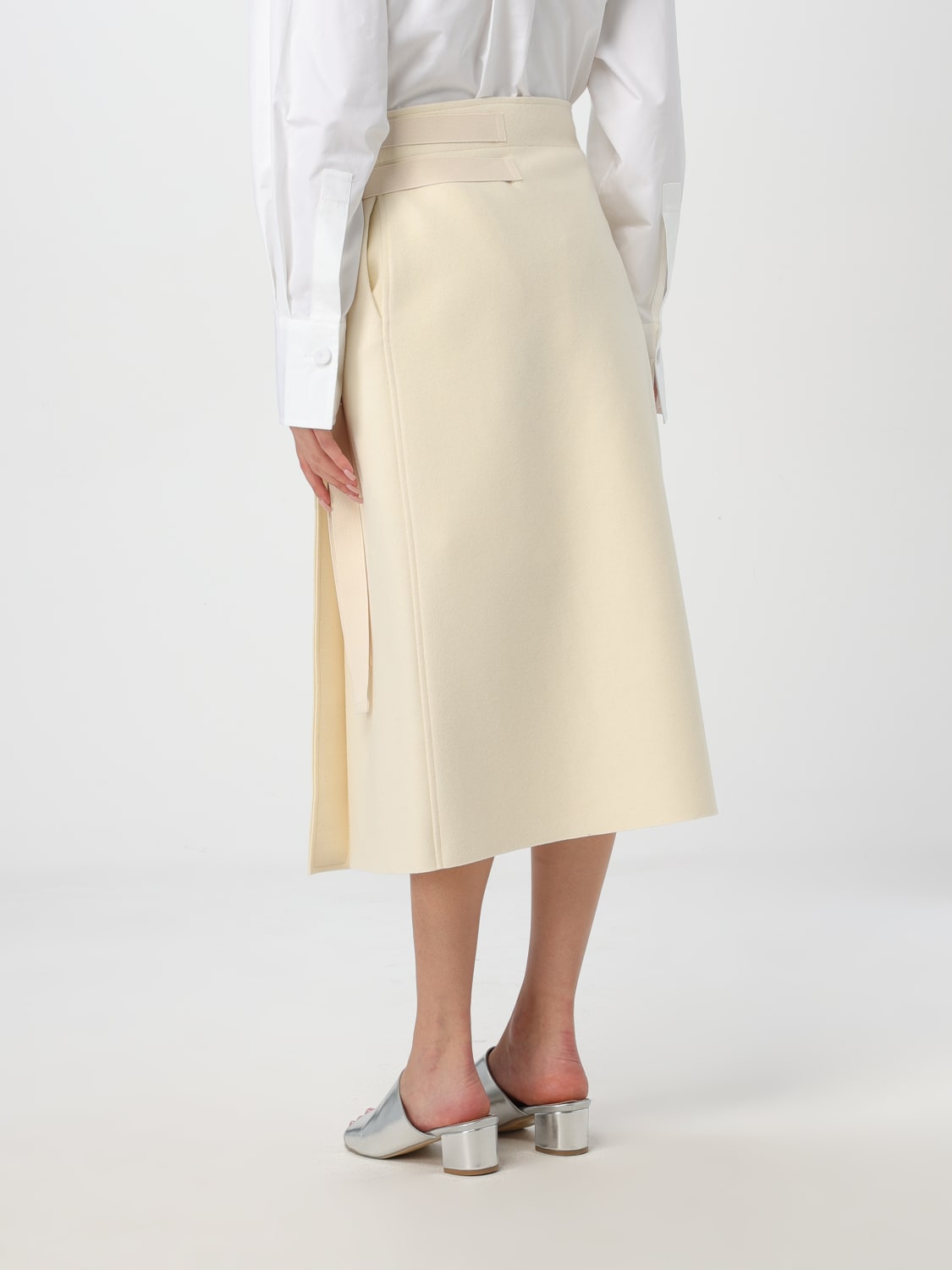 Giglio Gonna midi Jil Sander in misto lana Negozio online di fabbrica