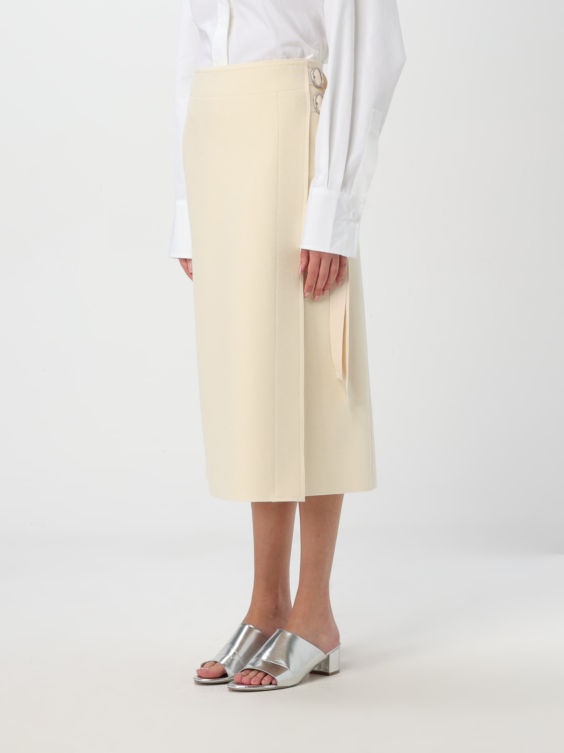Giglio Gonna midi Jil Sander in misto lana Negozio online di fabbrica