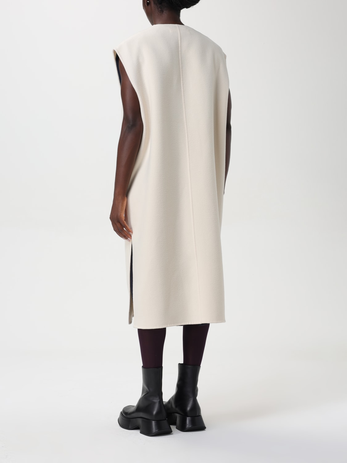 Giglio Cappotto smanicato con ricamo logo Marni Prezzo di fabbrica