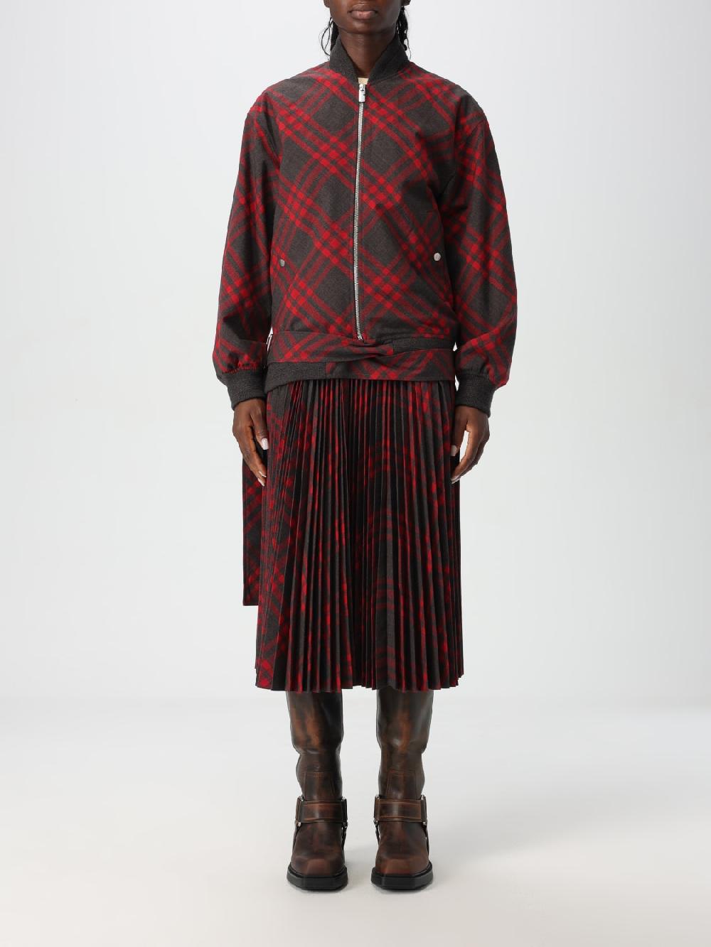 Giglio Bomber Burberry in misto lana check Cyber Monday