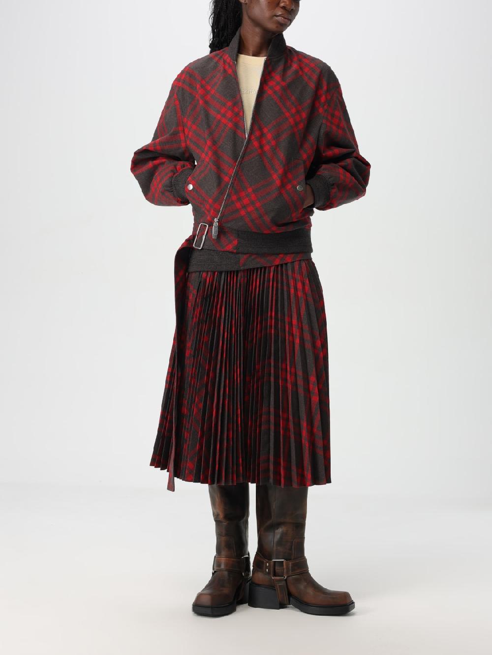 Giglio Bomber Burberry in misto lana check Cyber Monday