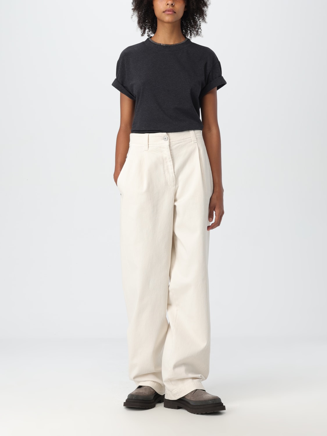Giglio Pantalone Brunello Cucinelli in denim Comprane uno, ottenene uno gratis