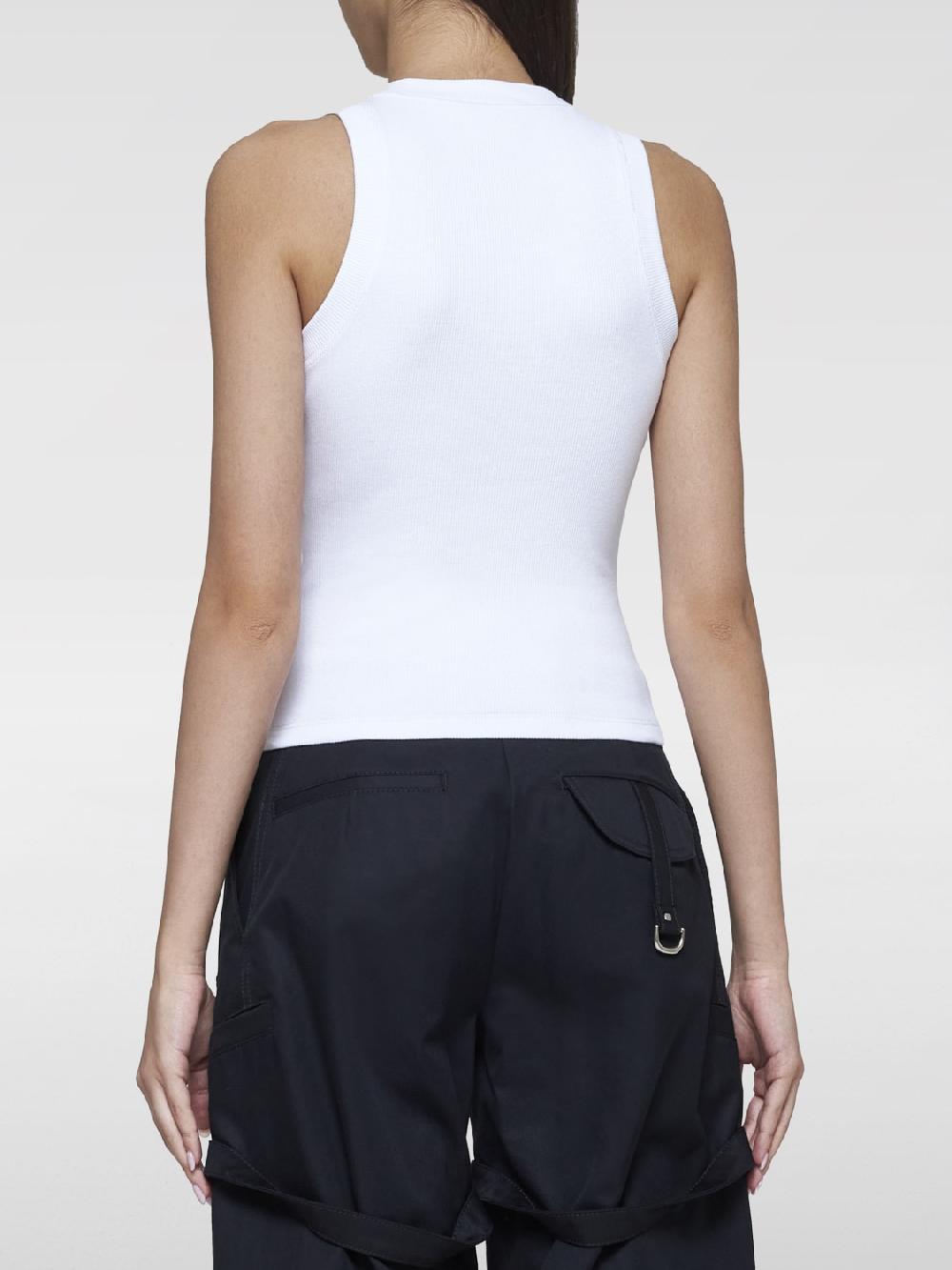 Giglio Top basic in cotone con mini logo Off-White ACQUISTA ORA