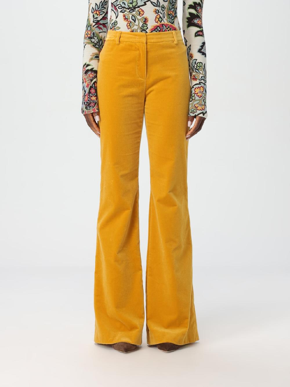 Giglio Pantalone in velluto a zampa Etro