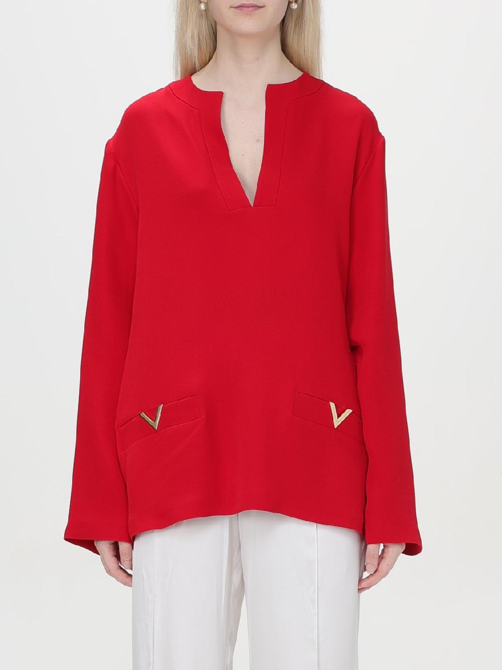 Giglio Blusa di seta V Gold Valentino